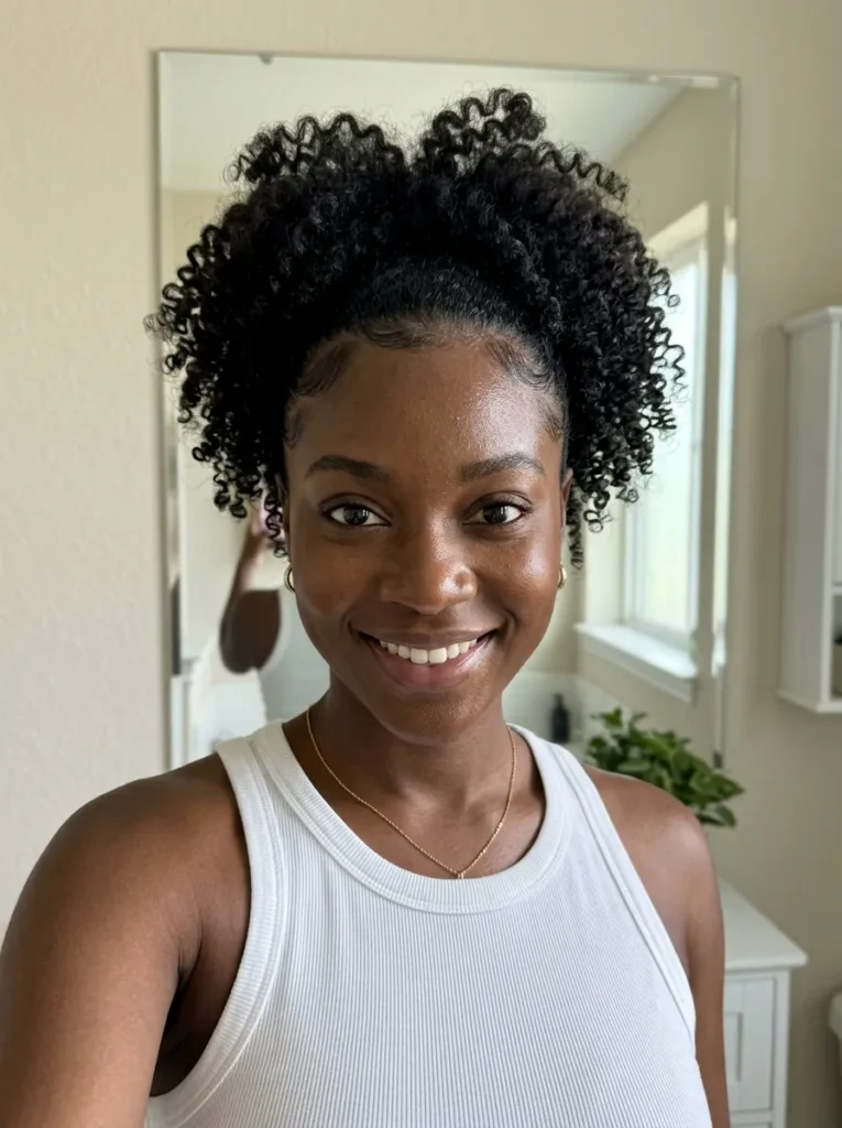 High Curly Ponytail