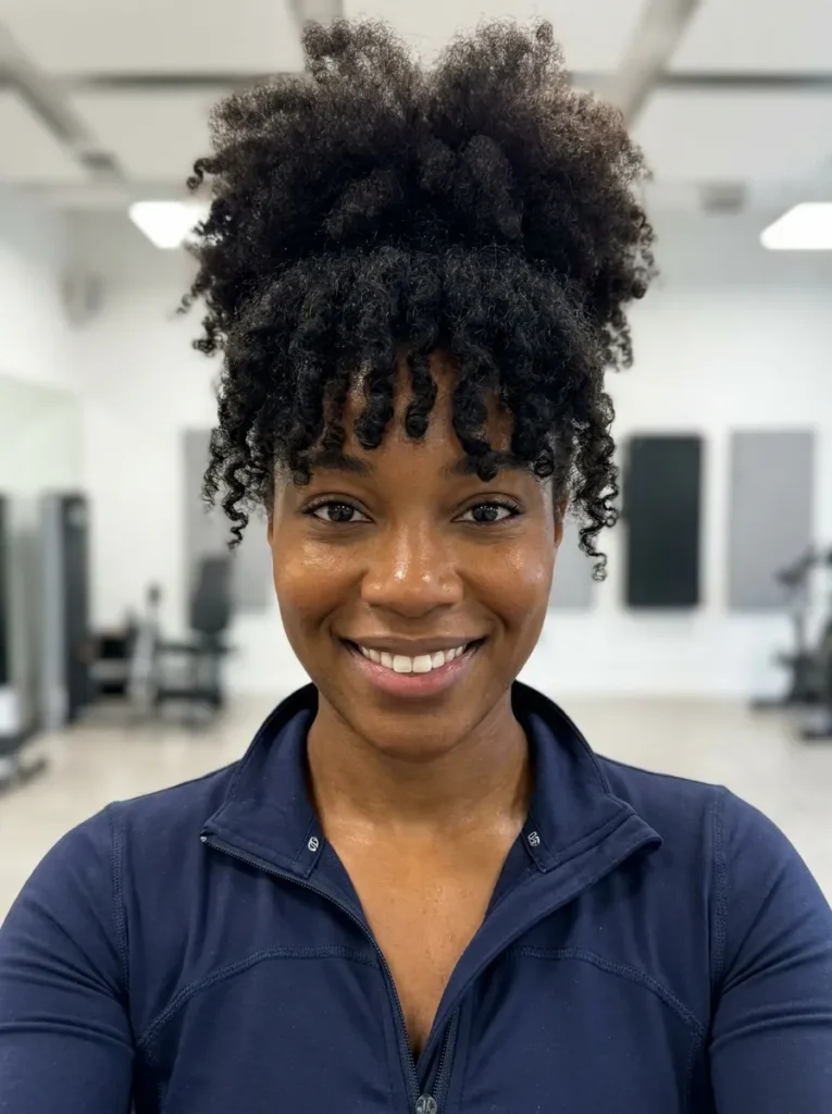 High Puff With Bangs