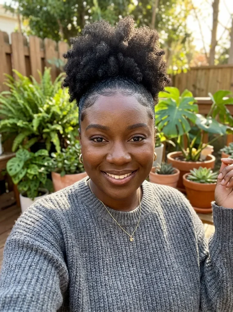 High Puff with Laid Edges