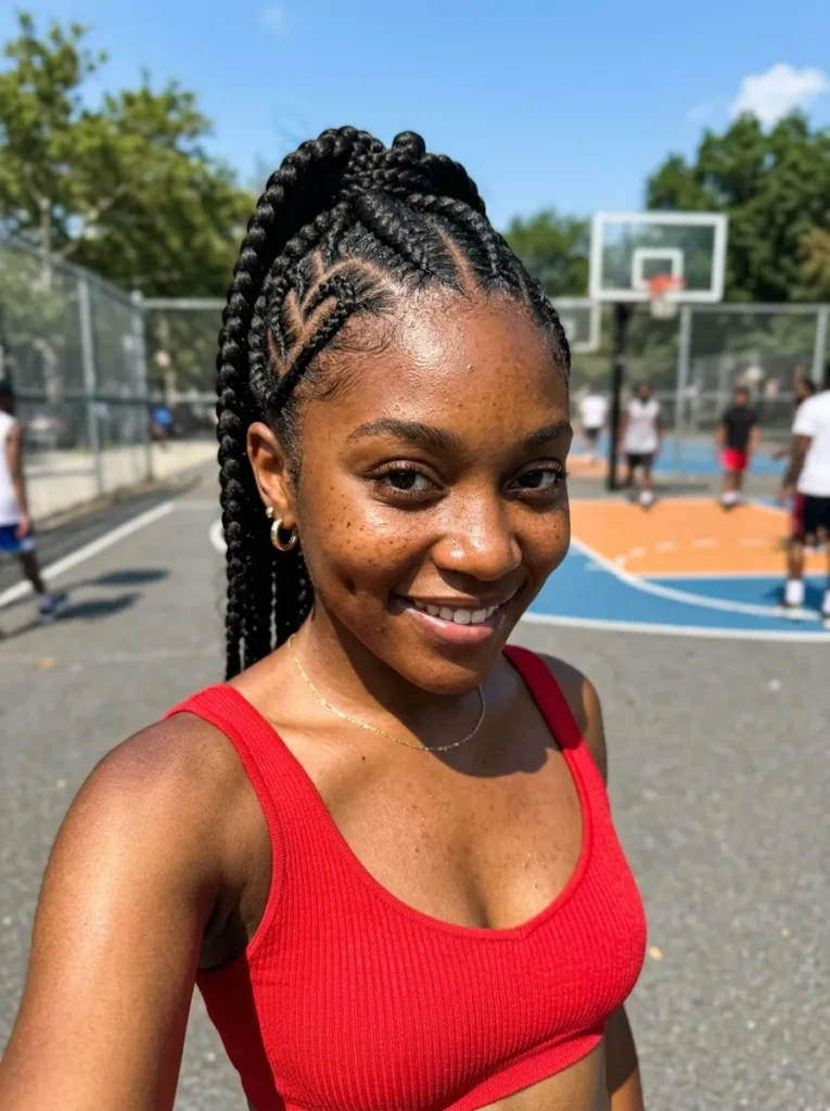 Jumbo Braids Heart Pattern
