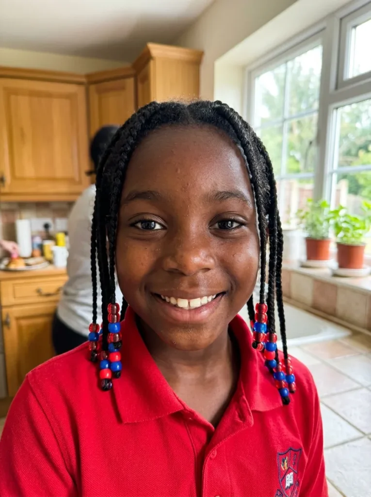 Kids Braids With Beads