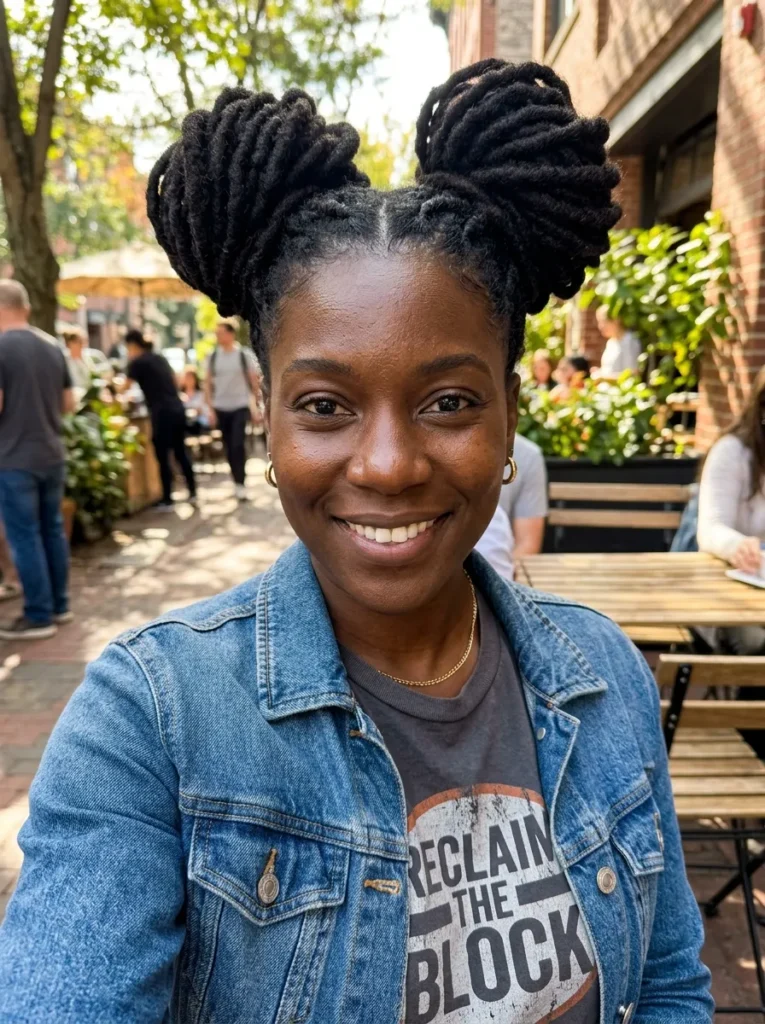 Locs Double Buns