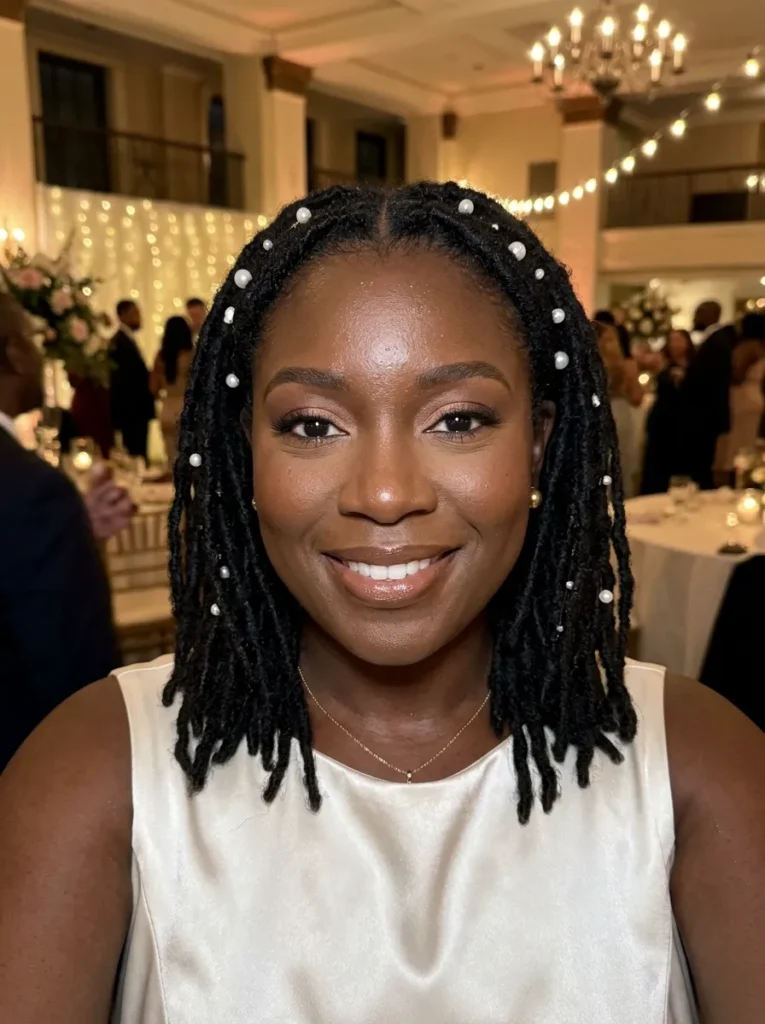 Locs With Pearls