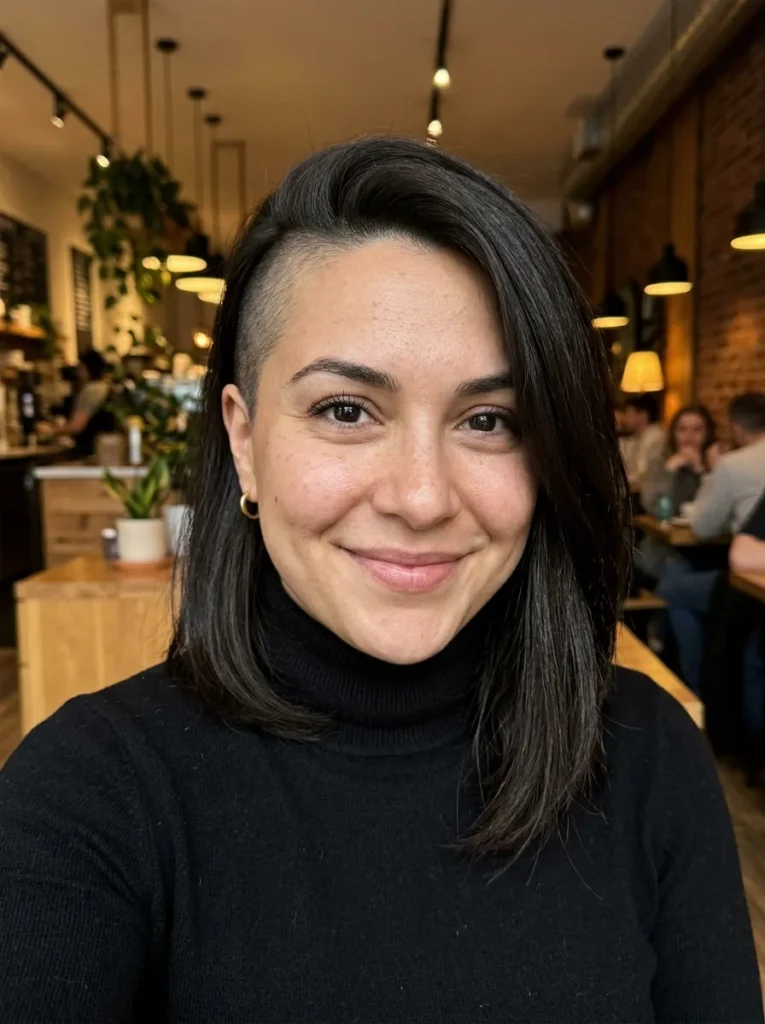 Long Bob Shaved Side Hairstyles