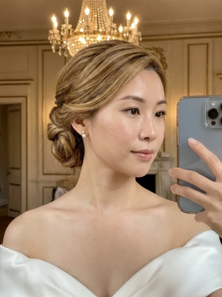 Low Bun Hairstyles Wedding Twist