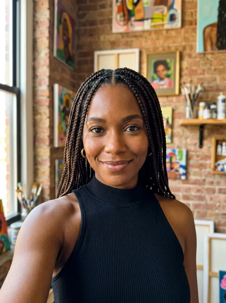 Medium Box Braids