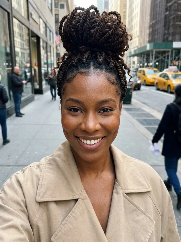 Messy Top Knot Twists