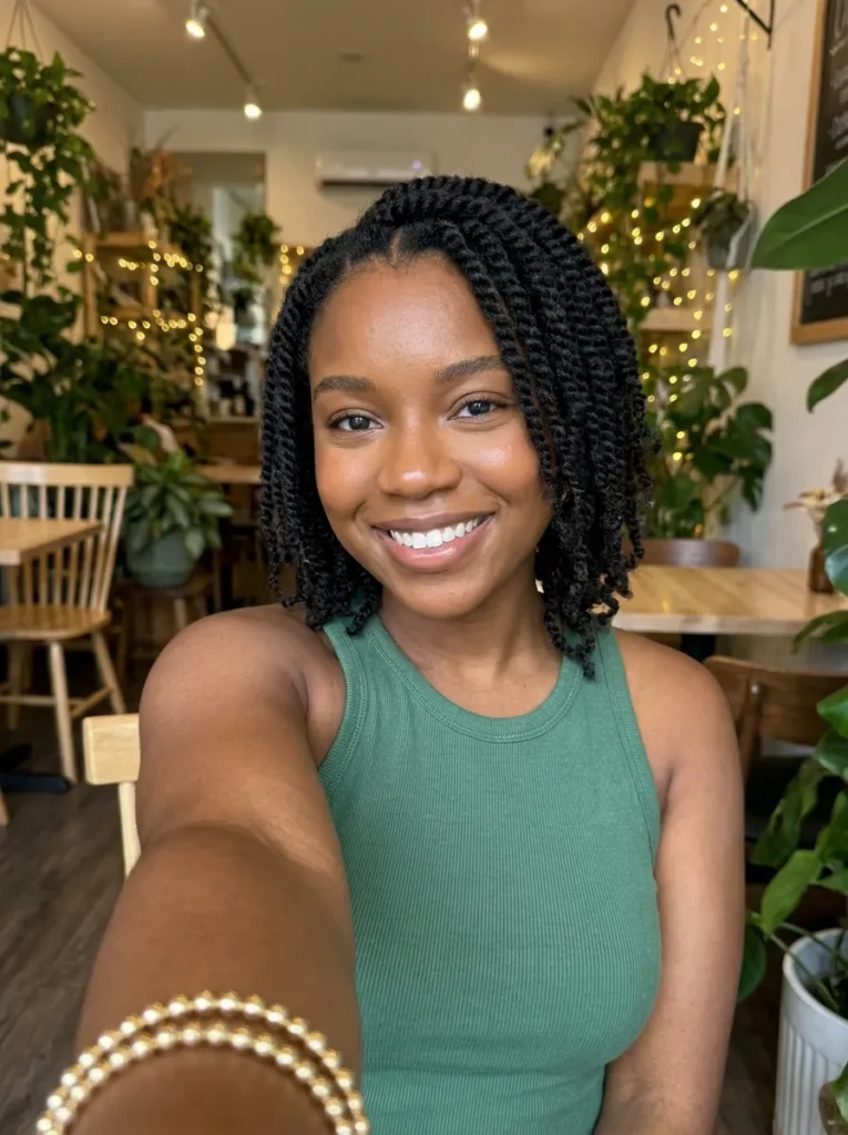 Mini Twists With Side Part