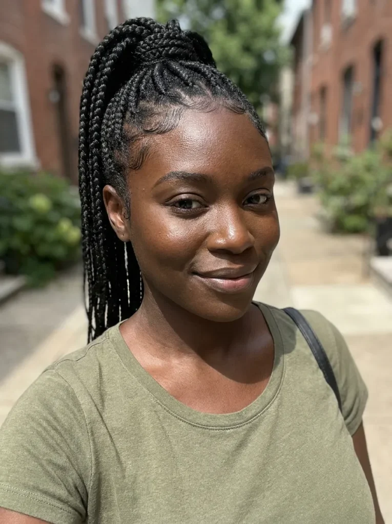 Neat Cornrow Ponytail
