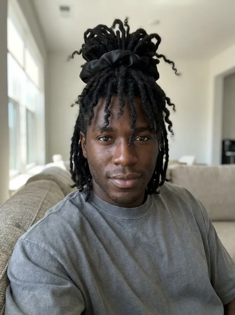 Pineapple Locs Updo