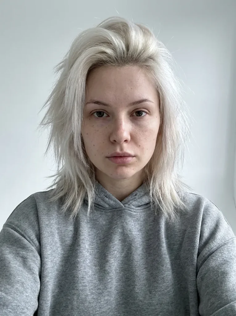 Platinum Icy Feathered Ends