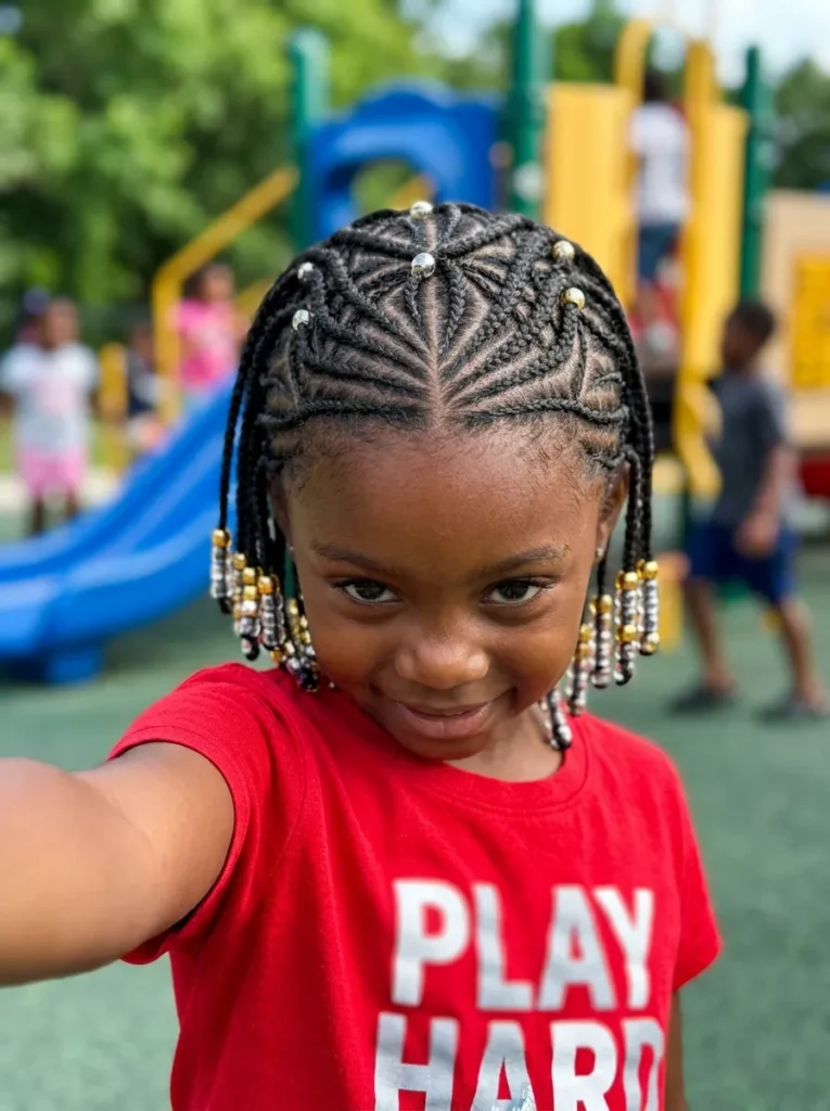 Ponytail with Beads