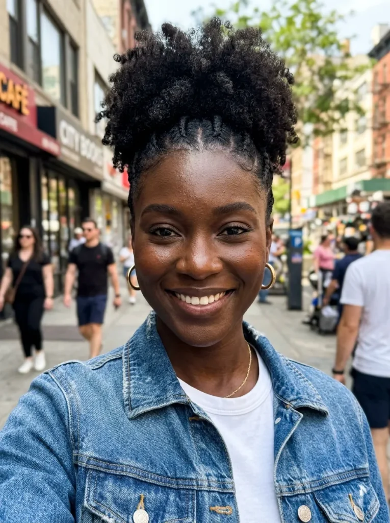 Puff Hairstyles for Black Women with Braids