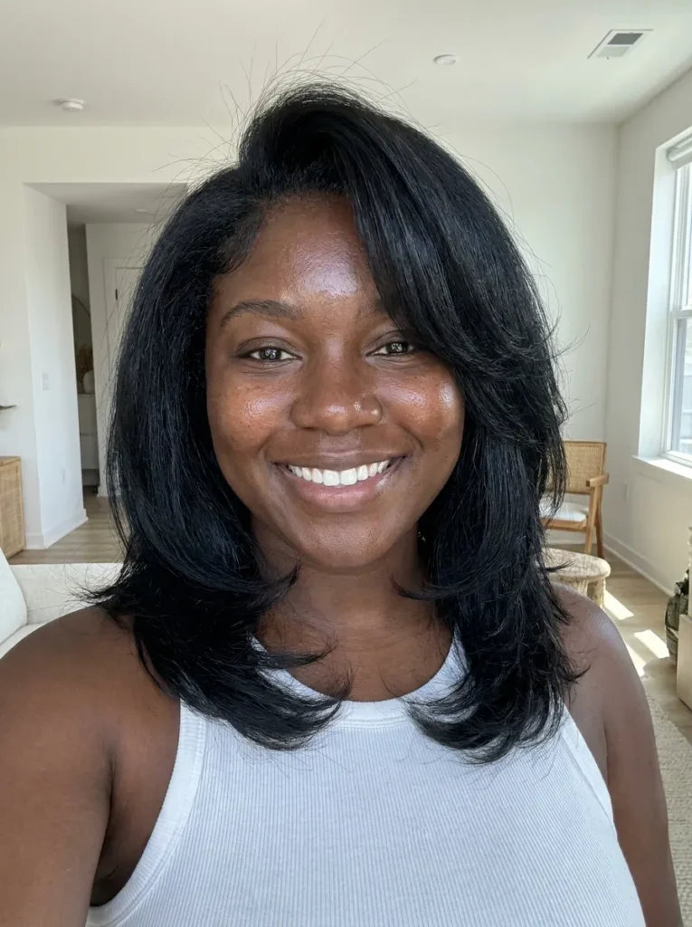 Rich Black Voluminous Sweep