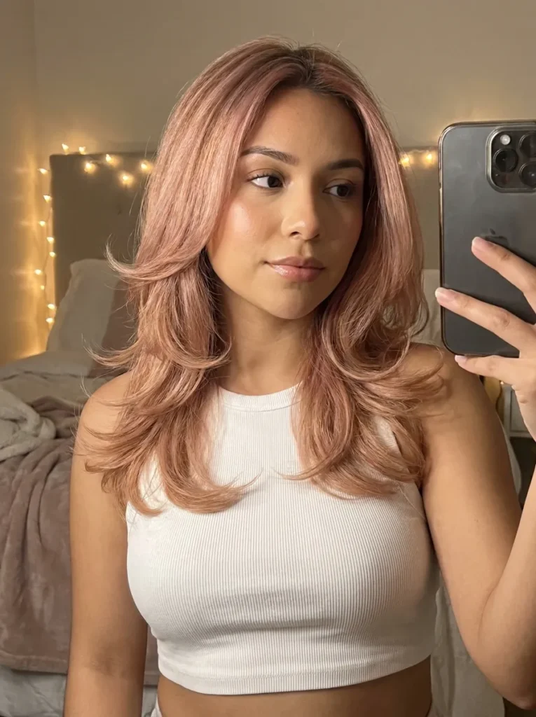 Rose Gold Face Framing