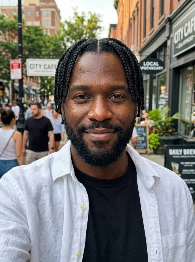 Short Box Braids for Men