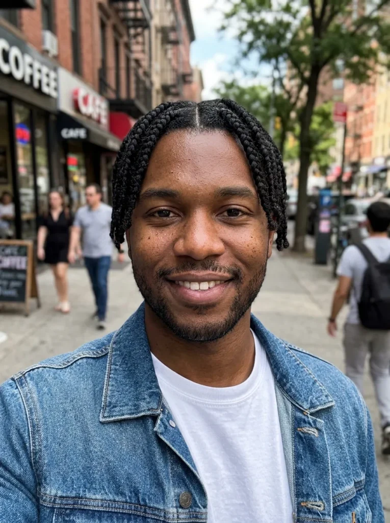Short Box Braids for Men