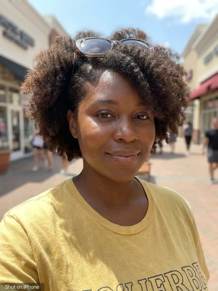 Side Part Afro Puff