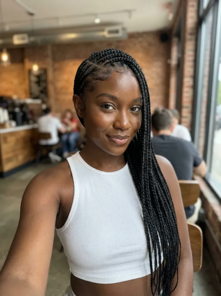 Side Part Tribal Braids