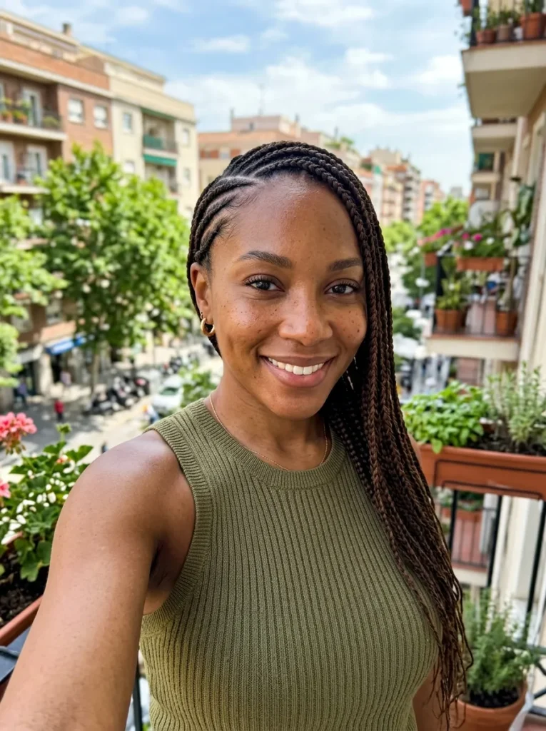 Side-Swept Lemonade Braids
