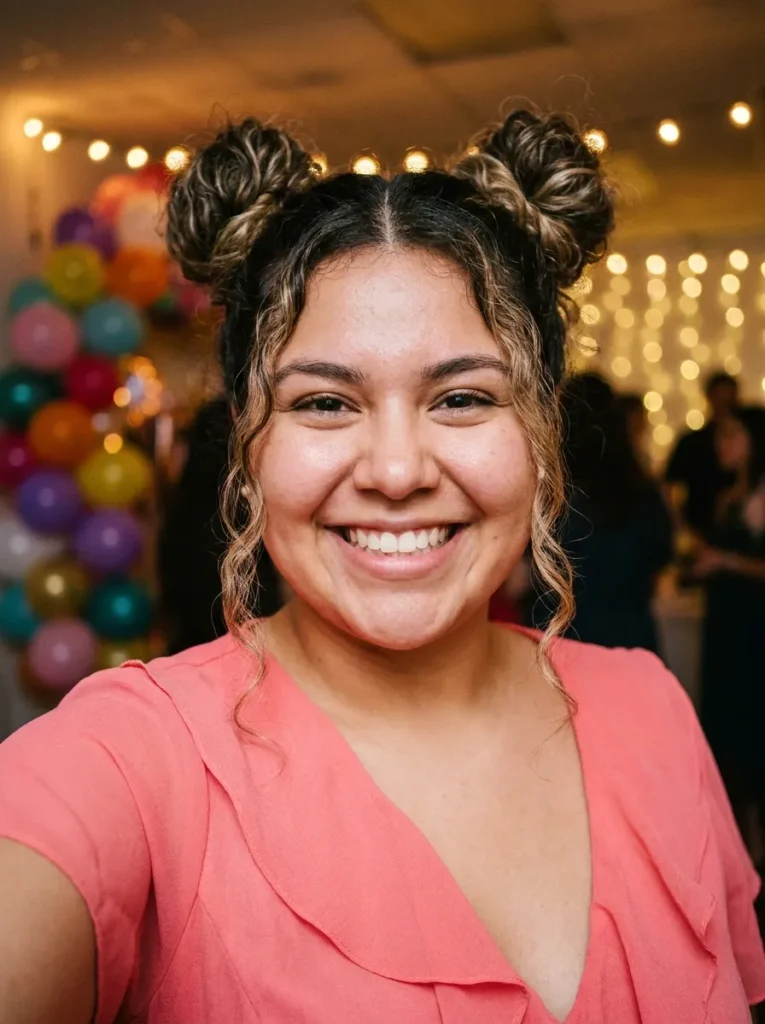 Space Bun Prom Updo