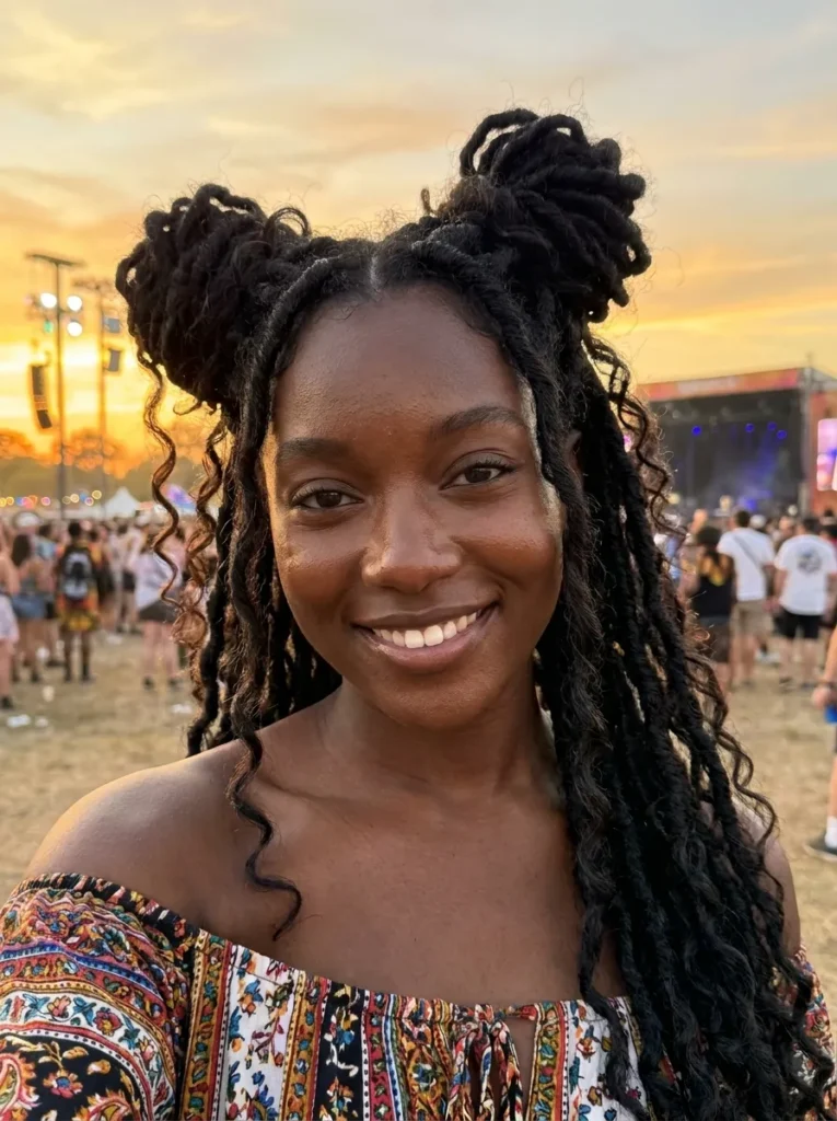 Space Buns With Locs