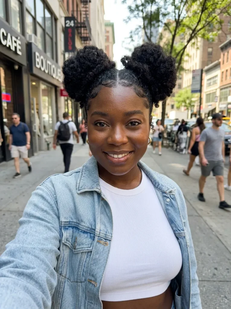 Space Buns for Natural Hair