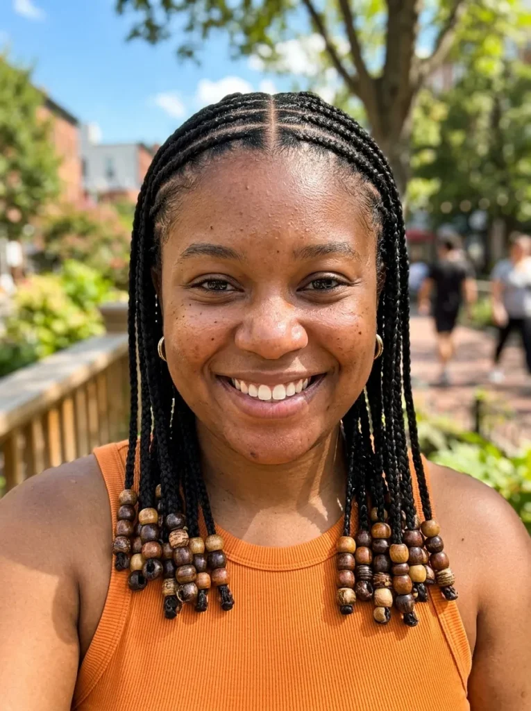 Stitch Braids With Beads