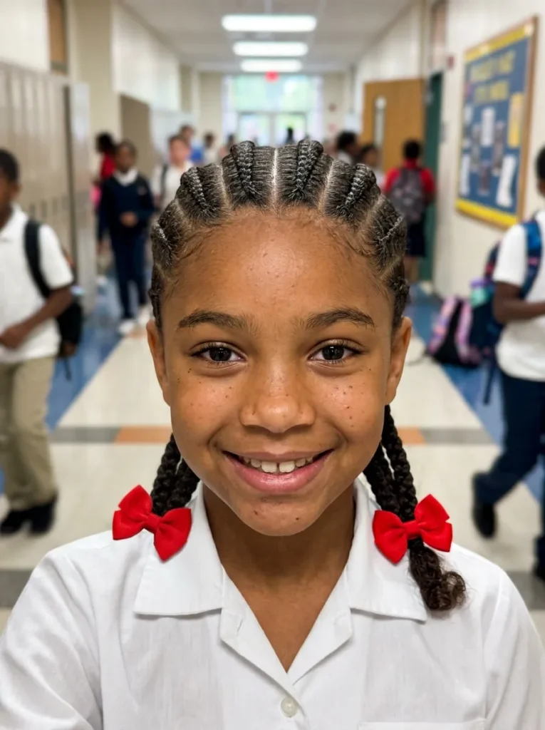 Stitch Braids With Bows