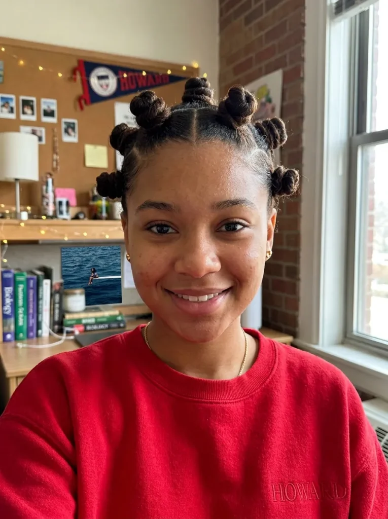 Stylish Bantu Knots