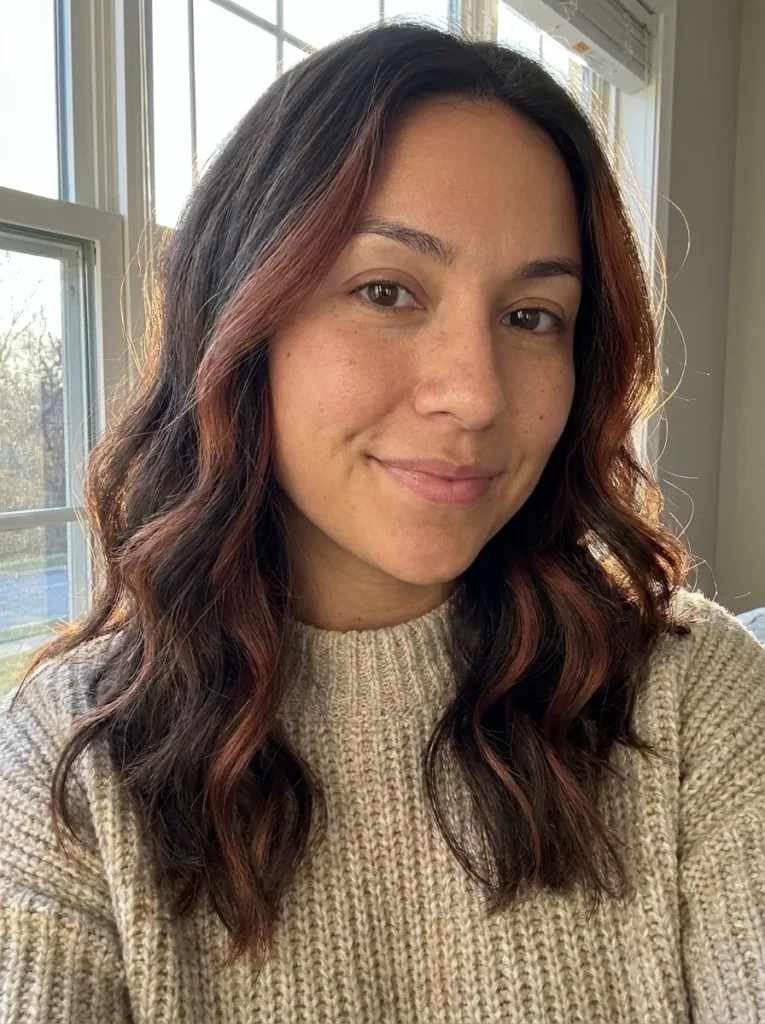 Subtle Auburn Streaks