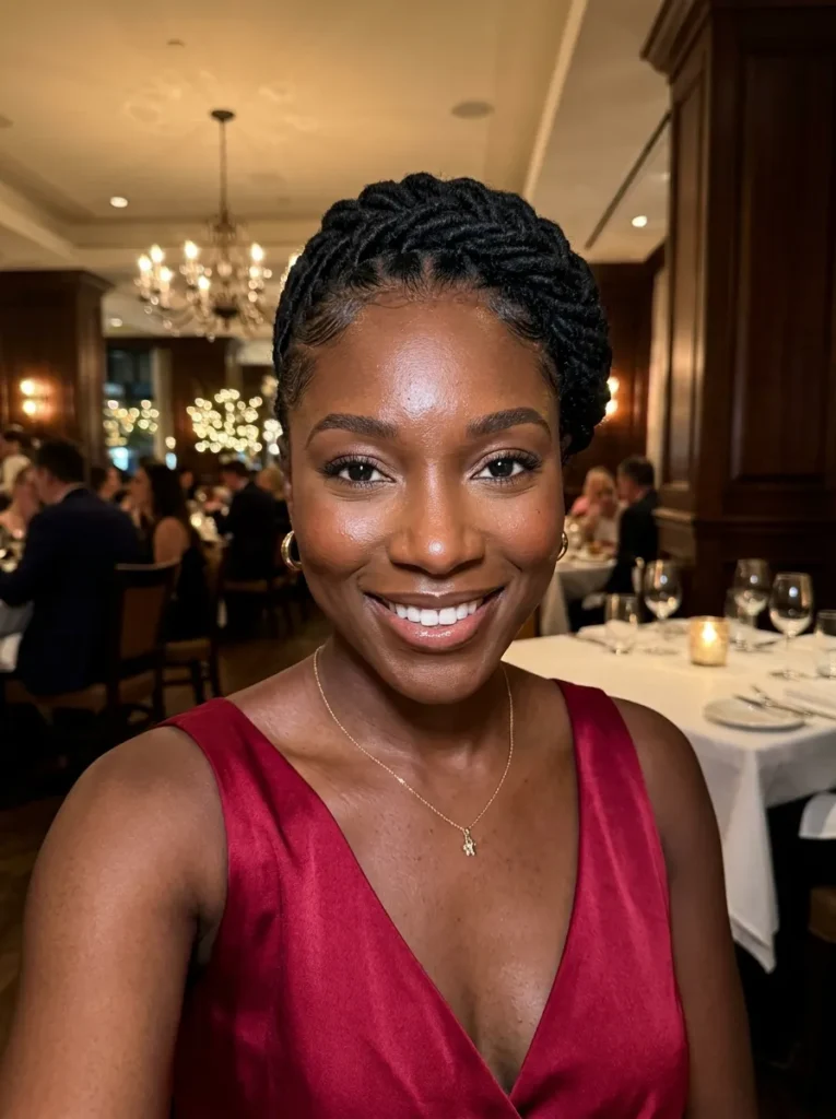 Swept-Back Braided Crown