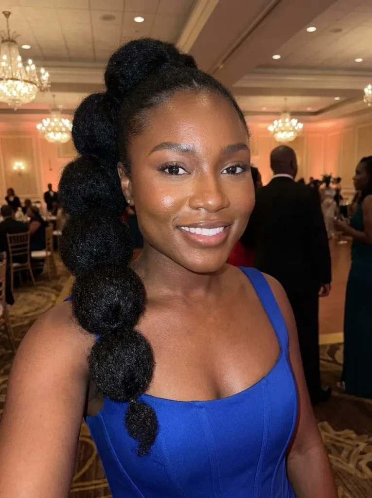 Textured Bubble Updo