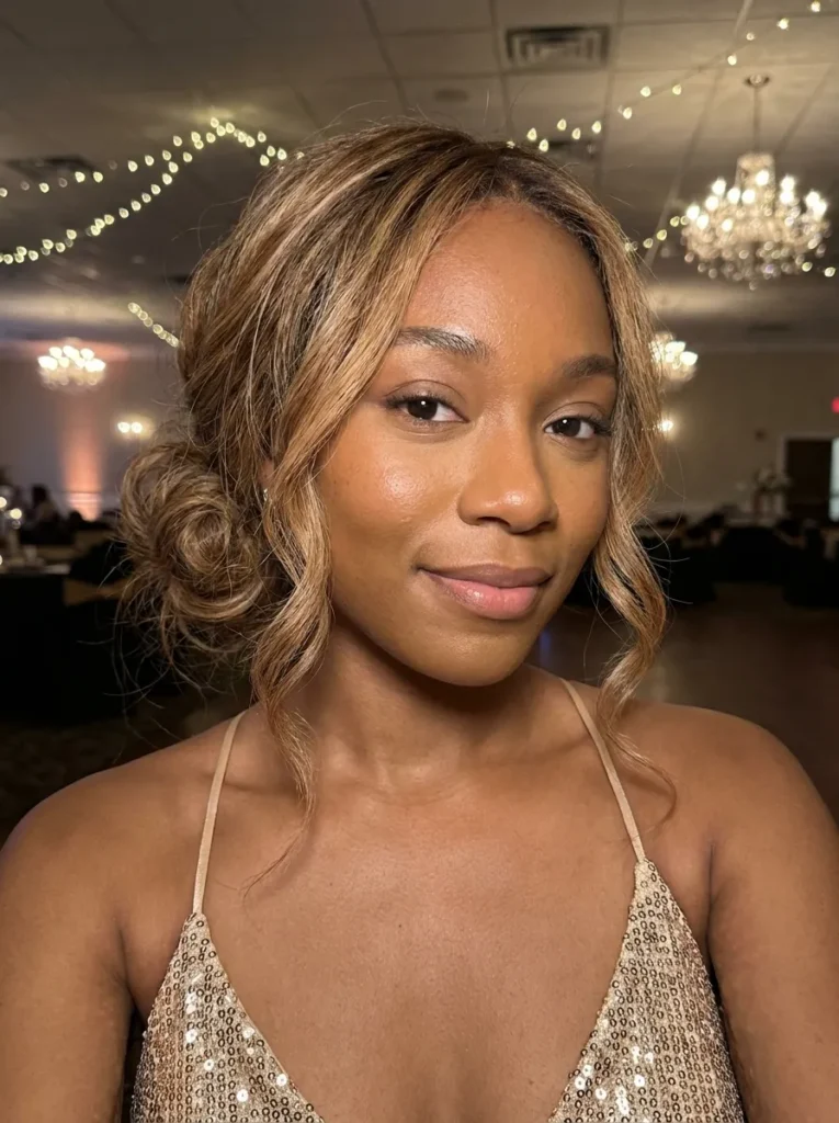 Textured Low Bun Prom Hairstyles