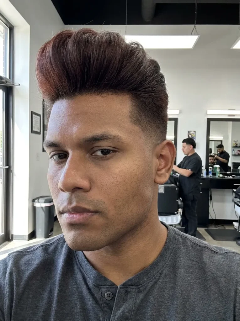 Textured Pompadour Fade