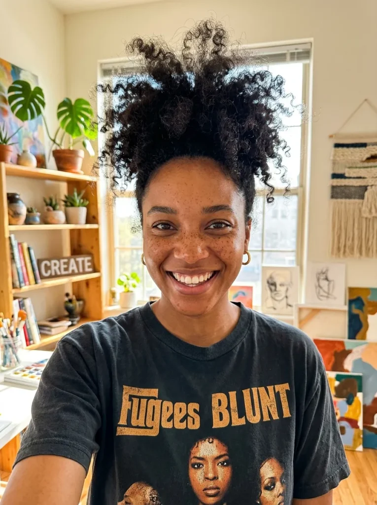 The Messy Afro Puff