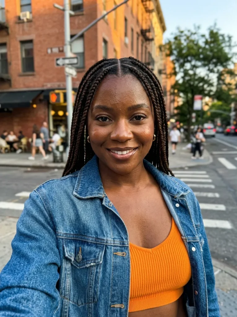Triangle Part Box Braids