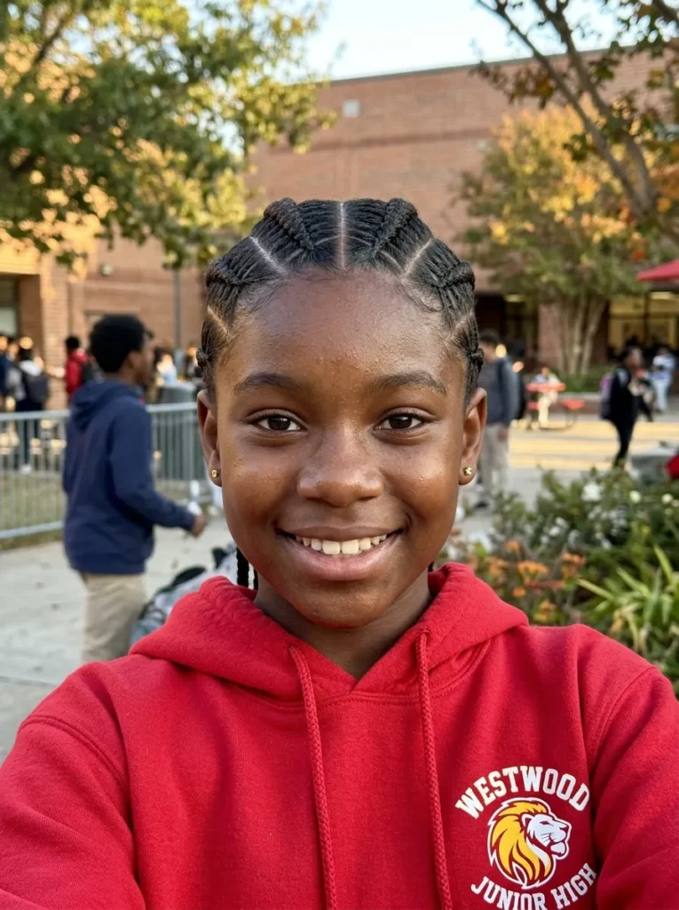 Triangle Parted Cornrows