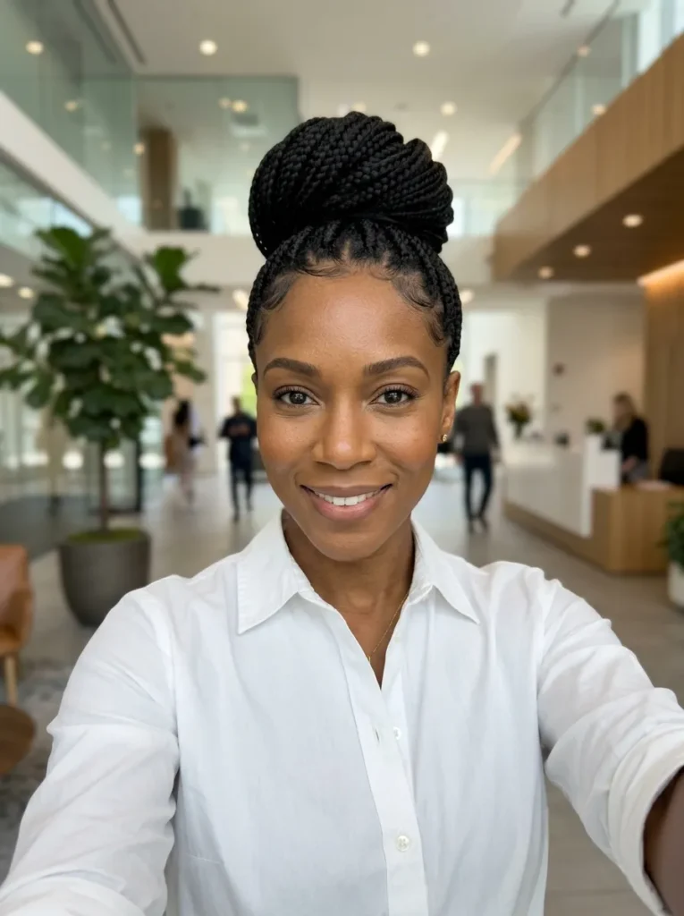 Updo Protective Braids Hairstyles