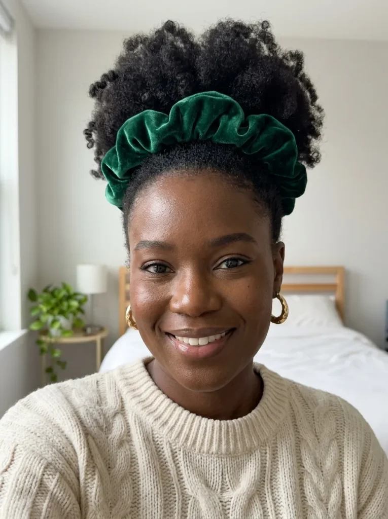 Velvet Scrunchie Puff