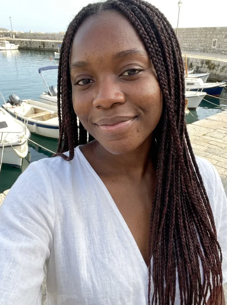 Waist-Length Triangle Box Braids