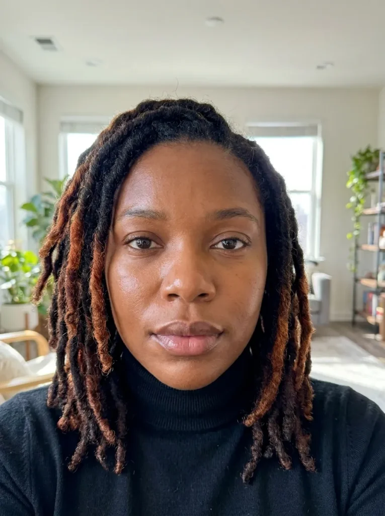 Warm Copper Touched Locs