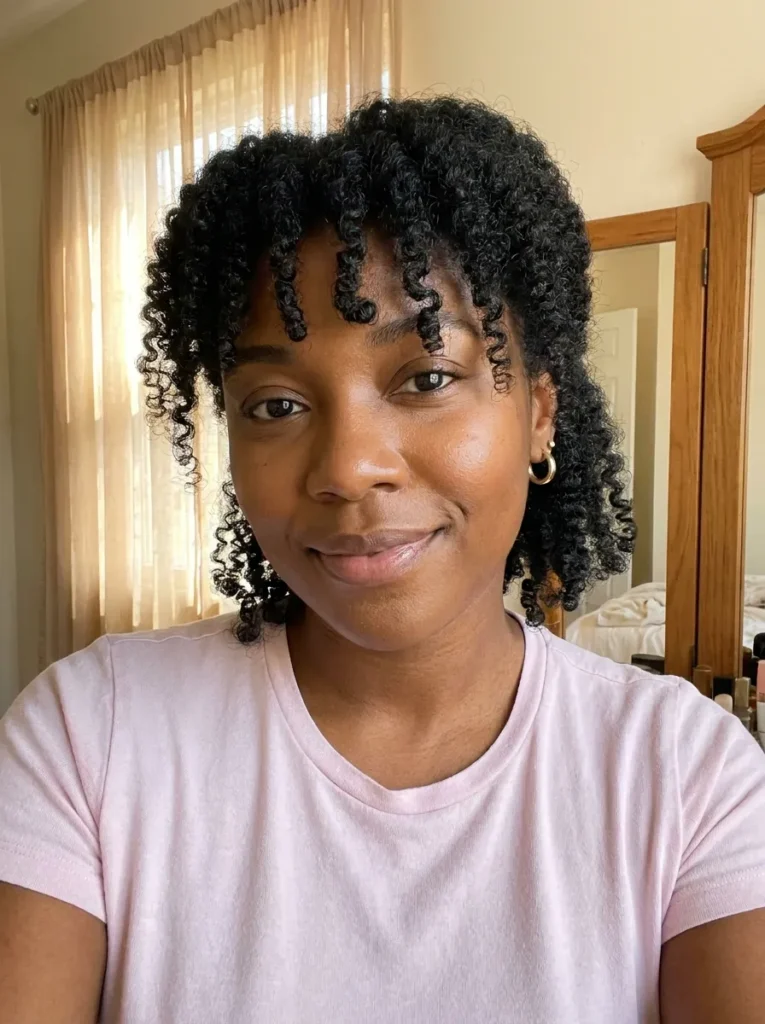 Wash and Go Hairstyles for Natural Hair with Bangs