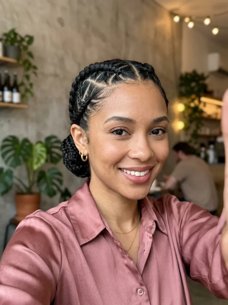 Zig Zag Parted Braids
