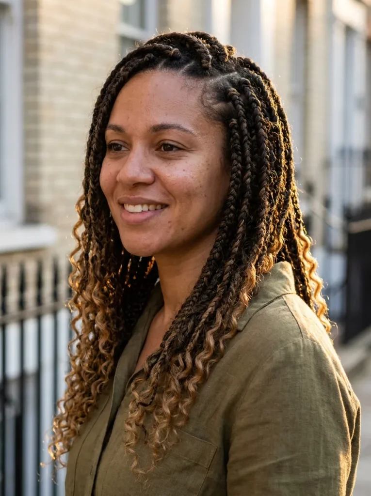 Boho Goddess Braids With Curly Ends