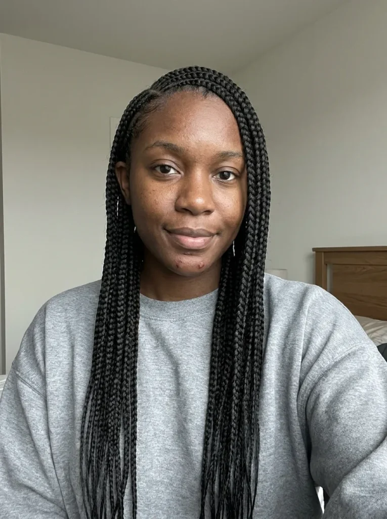 Classic Side-Swept Feed-In Lemonade Braids