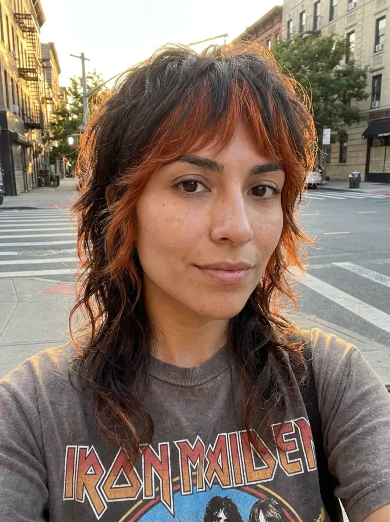Copper Balayage Shaggy Wolf Cut