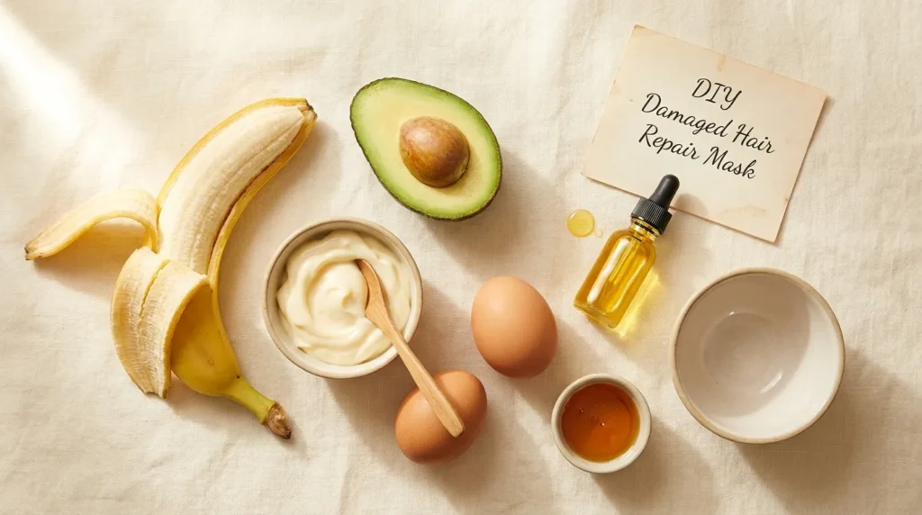 DIY Repair Masks for Damaged Hair