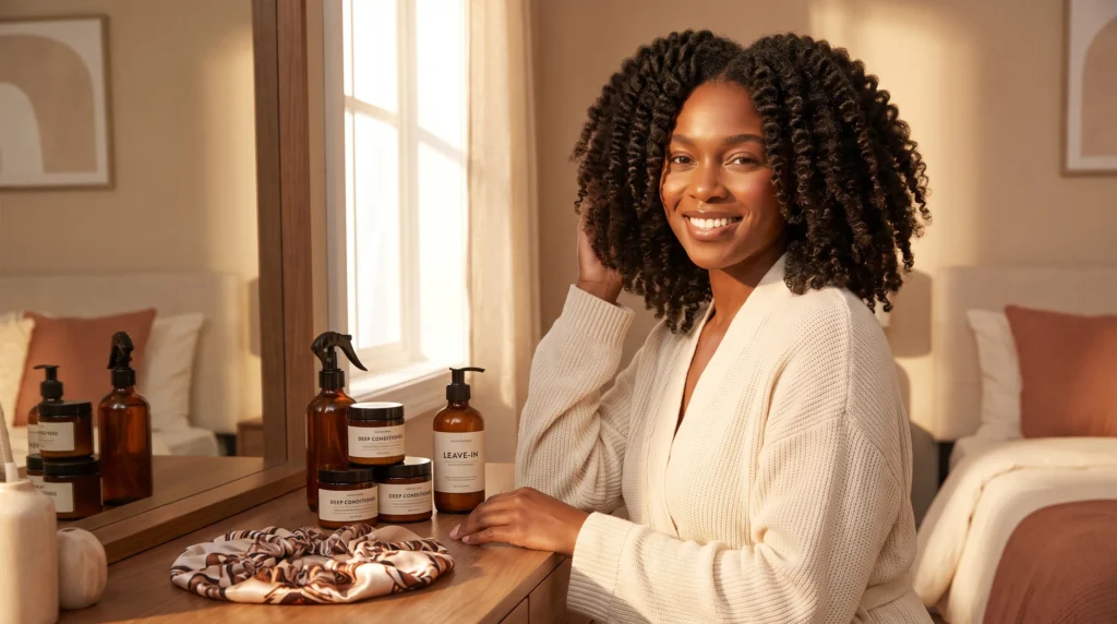 Daily Weekly Monthly Natural Hair Care Routine for Black Women