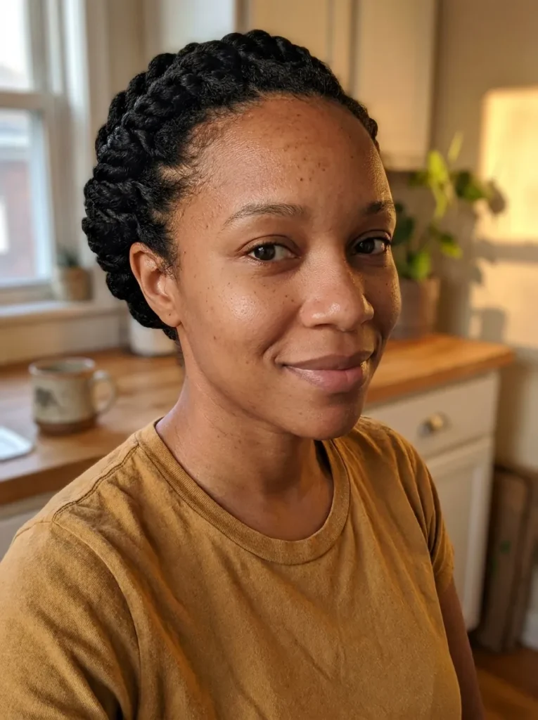 Flat-Twist Updo With Tucked Ends